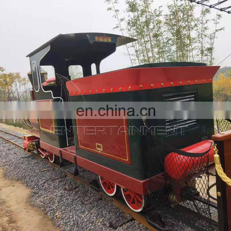 Big track tourist train for scenic train on rail for sale