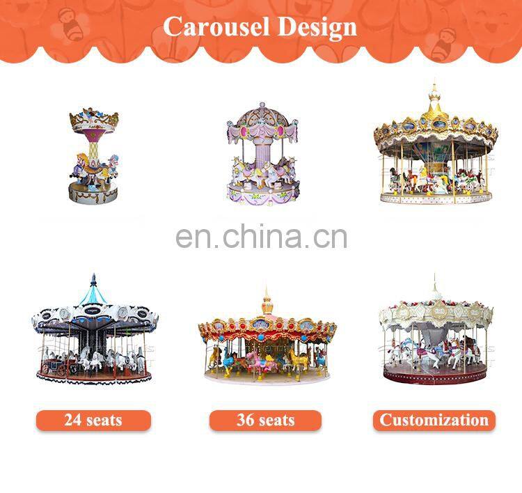 Hot amusement park merry go round luxury swing carousel kids rides for sale