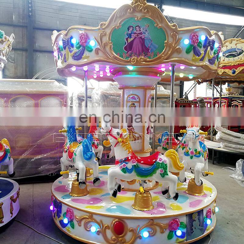 6 seats mini carousel horses