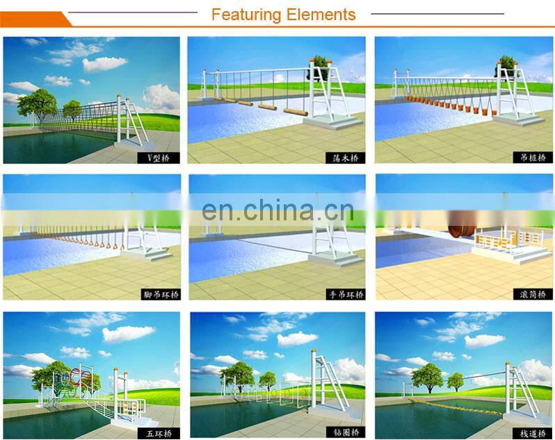 Low Ropes Course Aqua Amusement Park Play Equipment Outdoor Adventure Water Park