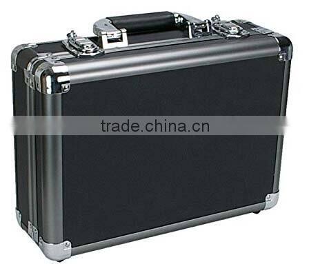 Small Black Aluminum Locking Storage box, carrying case,Aluminum pencil case