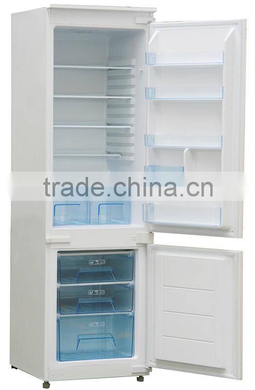 272Liter home appliance built in bottom freezer fridge