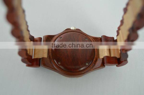 2015 Eco-friendly sandalwood Wristwatch Wooden Watch with date