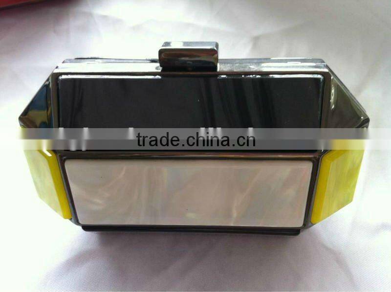 2012 fashion amber resin evening clutch