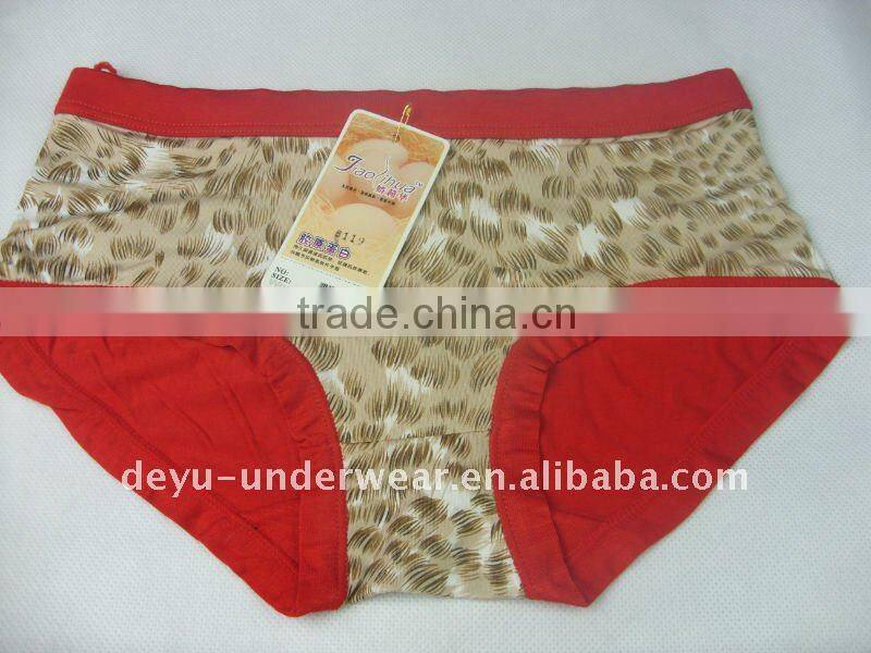 0.71USD Modal Colorful Fashional Tiger Print Ladies Panties(jlhnk038)