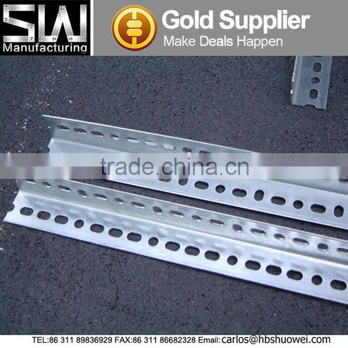cold fromed equal steel angle iron with perforated holes