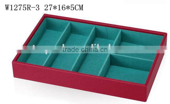 W1275R-5 Wholesale Alibaba Slope Style Cosmetic Storage Box Stackable Wooden Jewelry Display