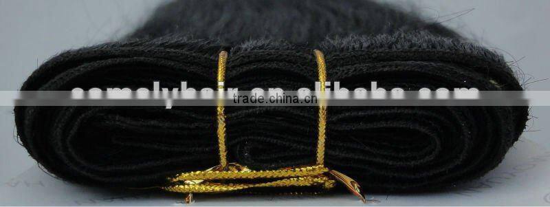Best Quality 100% Remy Human Hair Yaki Weaving12''
