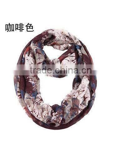 Top-selling Foreign Trade Attractive Splash-ink Printing Fashion Infinity Shawl Round Neck Scarf