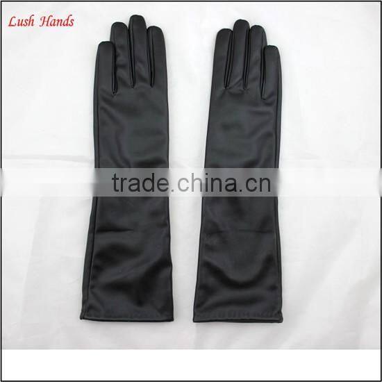 long women dresses imitation leather fabric wholesale factory gloves