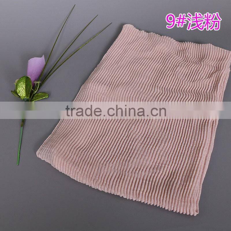 2016 New Style Stripe Embossed Viscose Plain Muslim Women Hijab Scarf