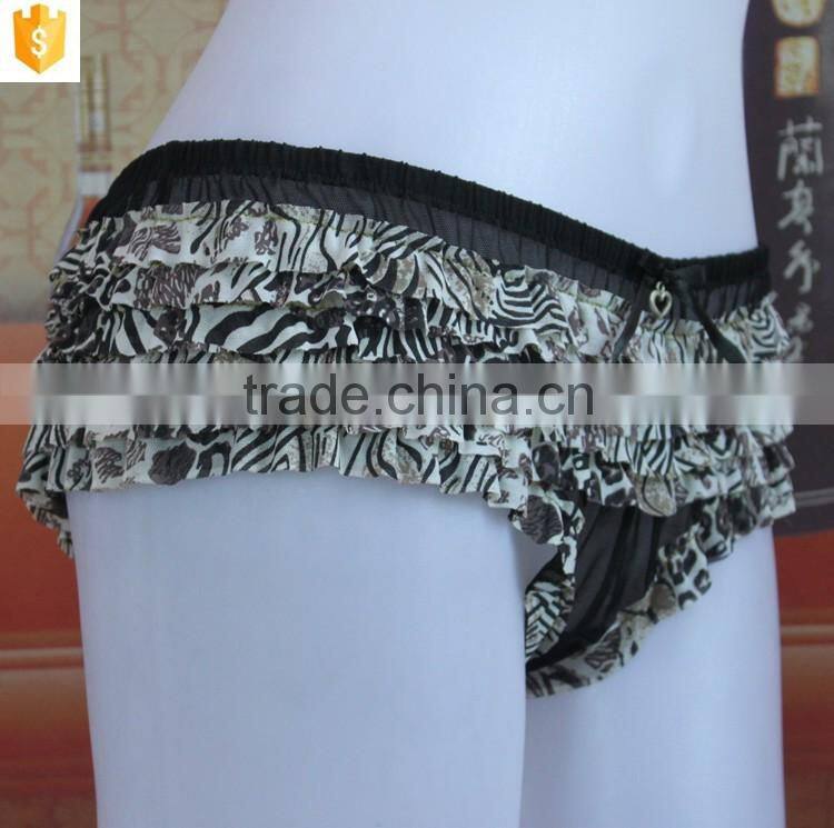 Leopard printed mesh women panty,sexy mesh lady thong
