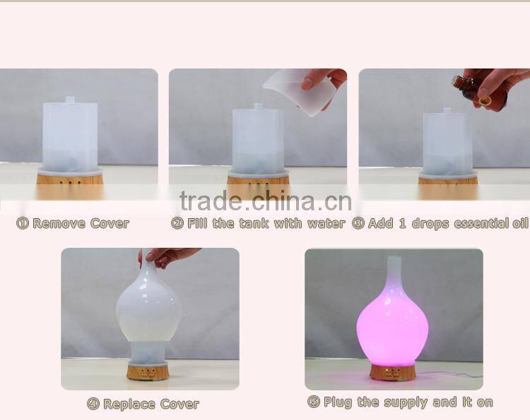 Ultrasonic cool mist aroma diffuser essential oil diffuser with 7 LED light changing Elizabeth