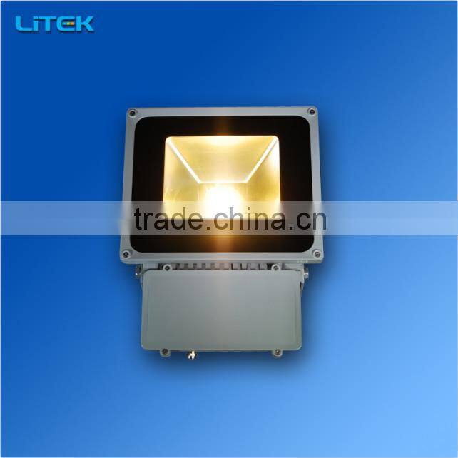 Die-casting aluminum shell and toughened glass cob led flood light 70w