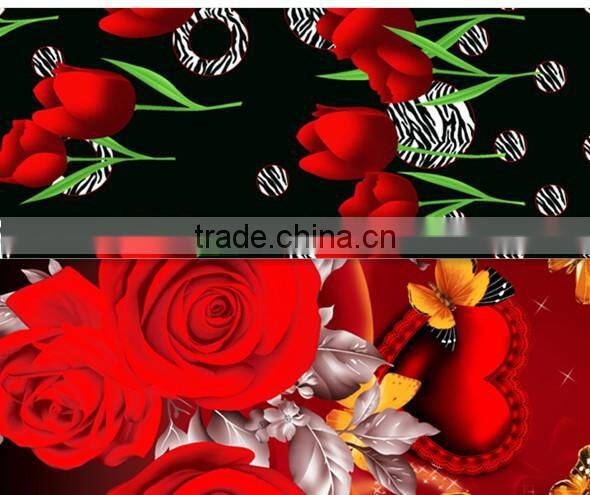 twill polyester material fabric disperse printed textiles fabric for home textile/polyester brushed flower designs fabric