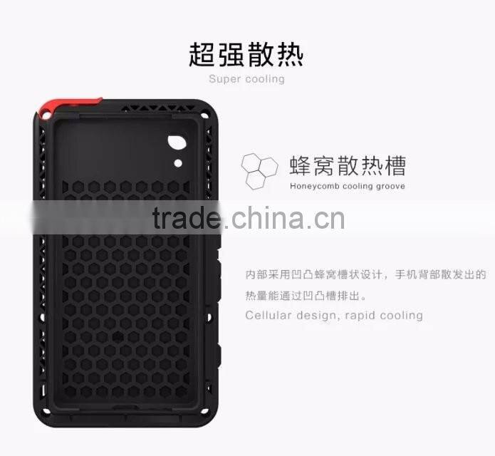 Original Love Mei Waterproof Case For Sony Xperia m5 Shockproof Metal Powerful Gorilla Glass Hybrid Phone Cover Case TB-0151