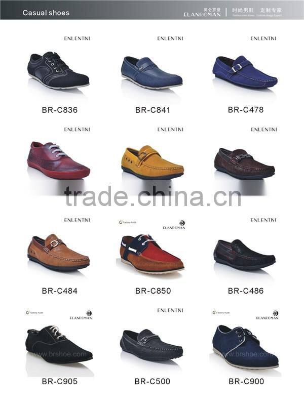 Leather casual shoe for man comfortable fashion style design men shoes