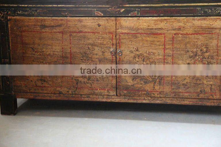Chinese antique Mongolia drawing cabinet