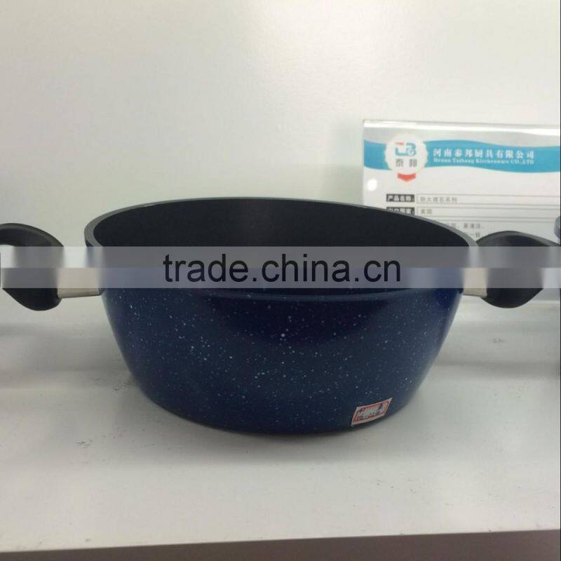 Die cast aluminium cookware casserole marble coating stone coating