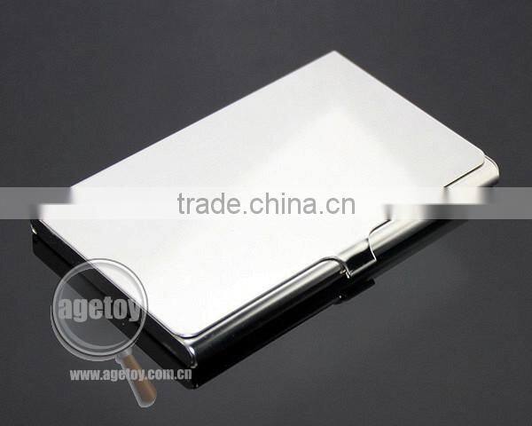 High Polished Mirror Effect Stainless Steel Blank Silver Metal Credit Card Holder
