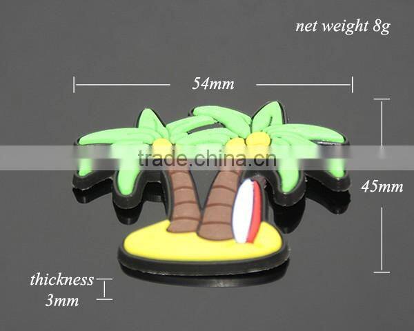 Promotional Beach Souvenir Coconut Palm Tree Shaped Soft Rubber Injection Molding Eco-friendly Soft PVC Fridge Magnet