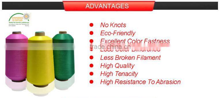 Grade A poly high torque yarn 75D/36F/1 for Sewing hank dye