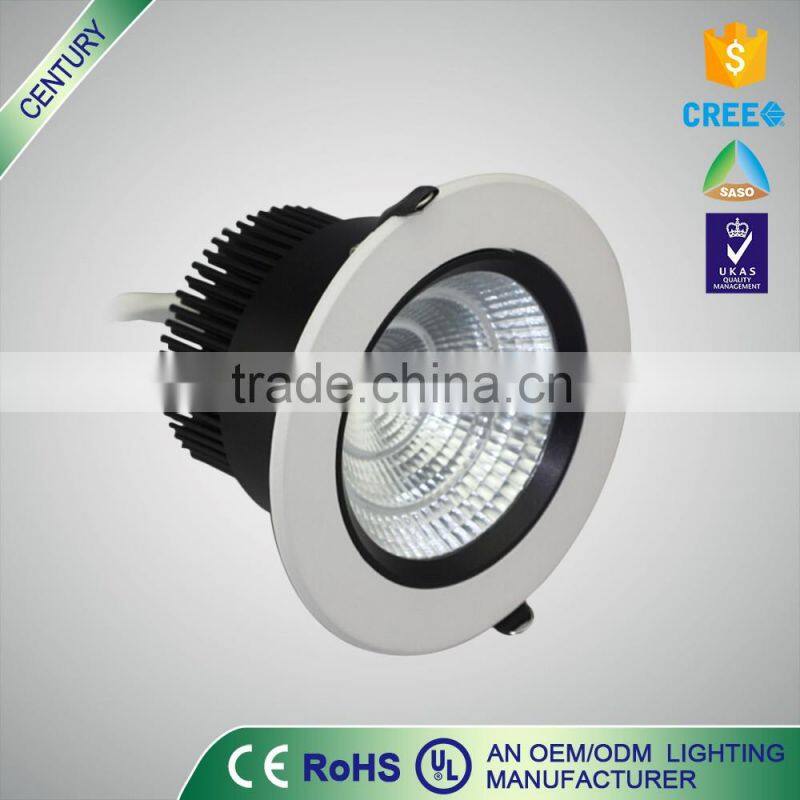 Free samle CE IP20 25W metal round new led down light