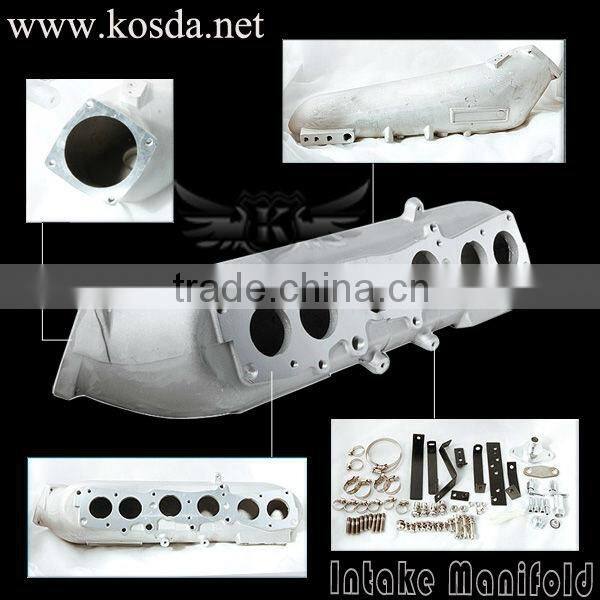 Racing Car Turbo Kit 2jz gte, 2jz Air Intake Manifold ,Supra Parts Air Intake Manifold Cast Aluminum Silver