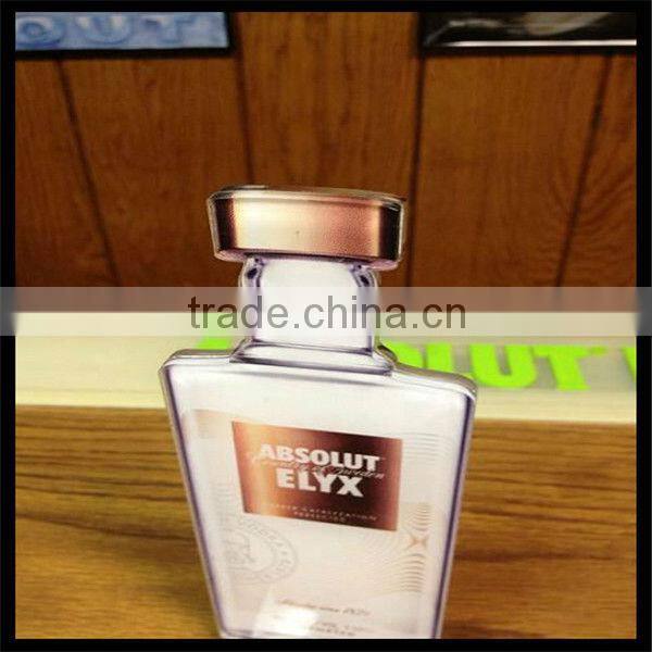 Custom bottle shape acrylic menu holder