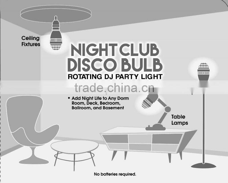 3W E27 RGB rotating automatic color changing led light rechargable