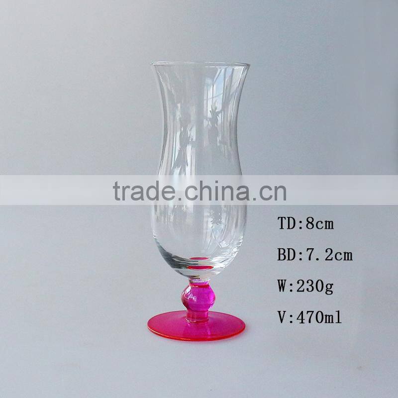 Promotion factory leadfree glass Bubble stem tulip beer drinking party bar glass
