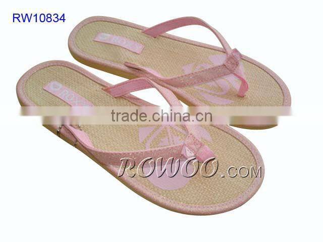 Lady Straw Bamboo Slipper