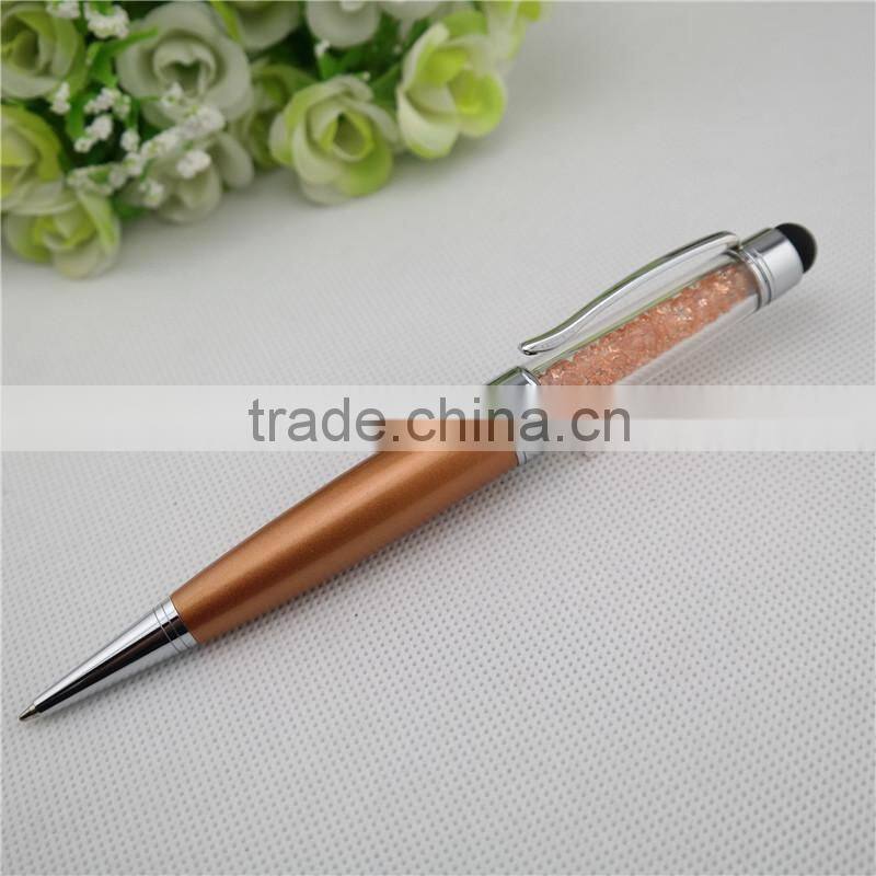 TCR-08 crystal pen with USB , fat Promotional Stylus pen