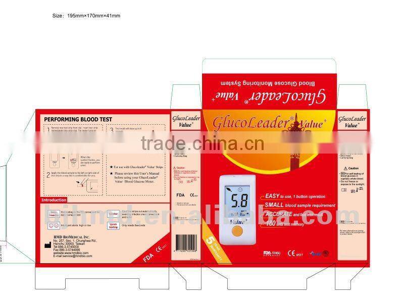 PC downloading FDA certificate oem blood glucose meter new blood glucose meter Enhance