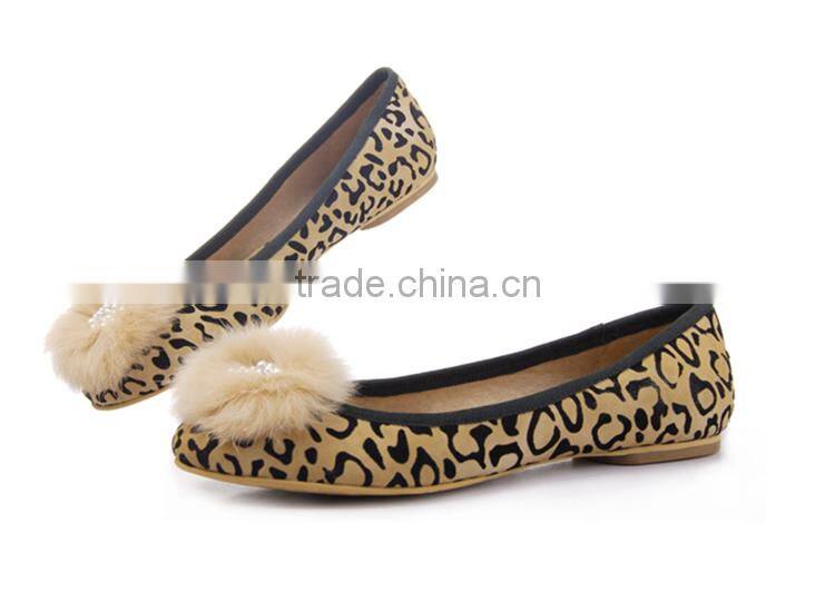 foldable soft flat shoes dance shoes with good quality and OEM ODM for woman leopard print