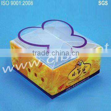 Square plastic flower packaging with printing