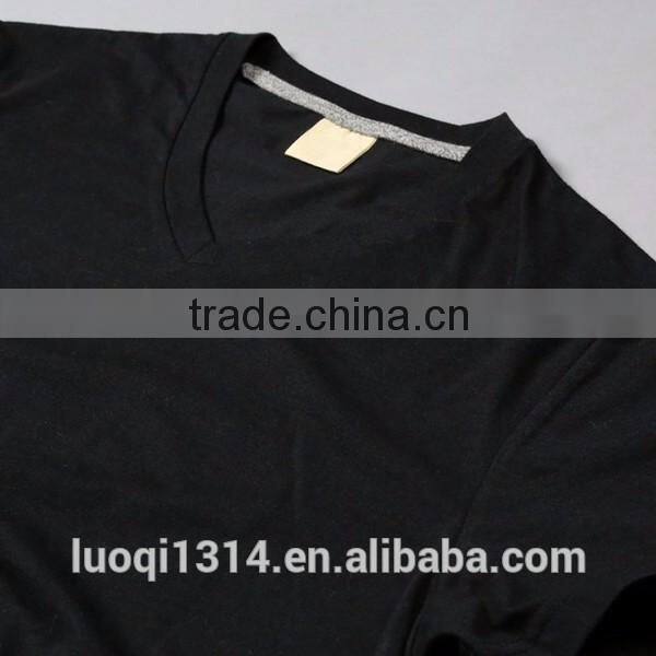 Custom v-neck t-shirt cheap mens bulk t shirt logo printed