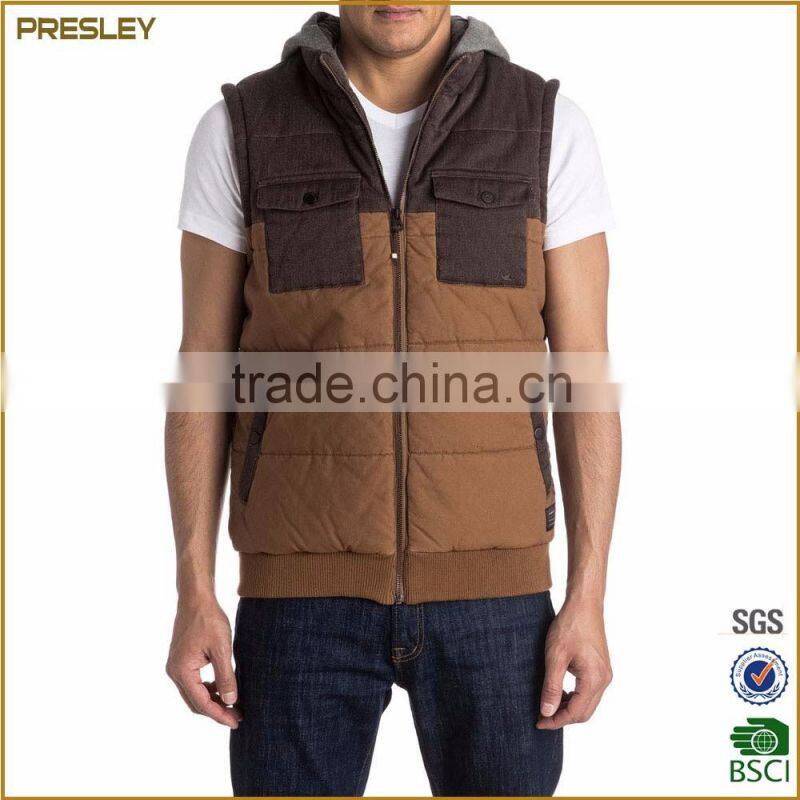 Light foldable color outdoor man jacket winter wear 100% polyester down padded jacket garment custom jacket with hood