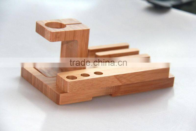 Hot selling 2016 wooden watch stand for apple watch,mobile phone stand holder