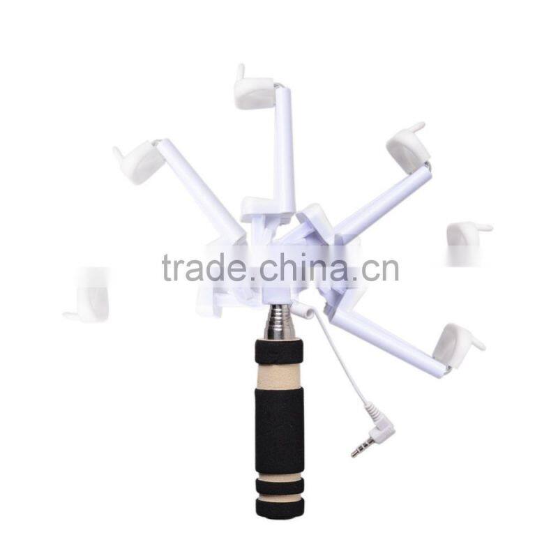 SMALL Wired Handheld Battery Free Extended Monopod Selfie Portrait Taker for iPhones, Samsungs, and smartphones