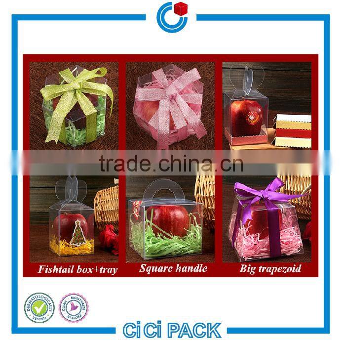 2016 Halloween promotional hexagonal gift box transparent PVC/PP/PET plastic packing box