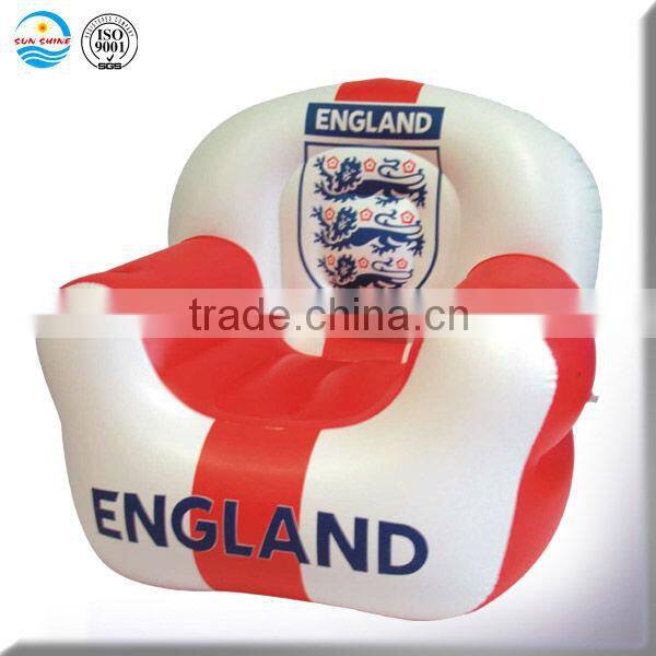 Inflatable high wing back chair