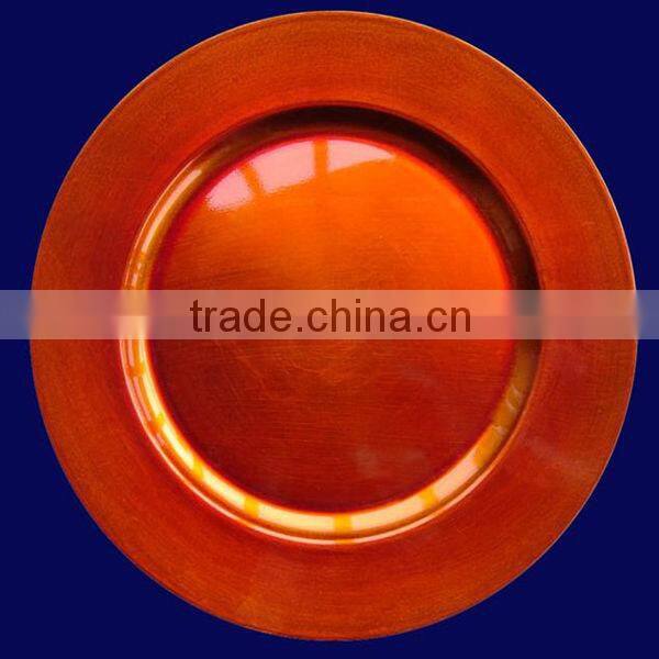 Plasitc wedding gold charger plates