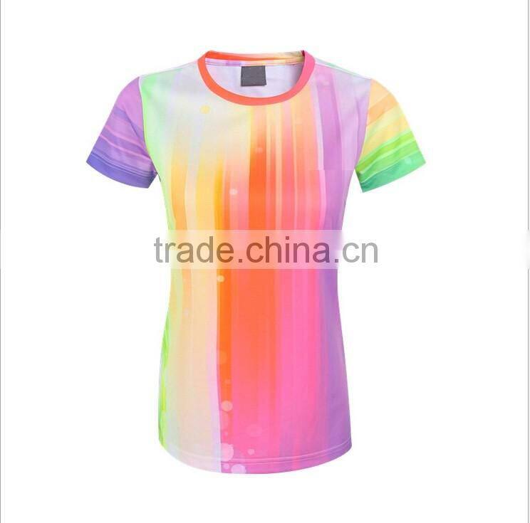 2016 custom wholesale comfortable woman running tshirt