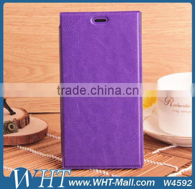 Crazy Horse Ultrathin Flip PU Leather Stand Case Cover For Xiaomi Mi3 With Credt Card Slots