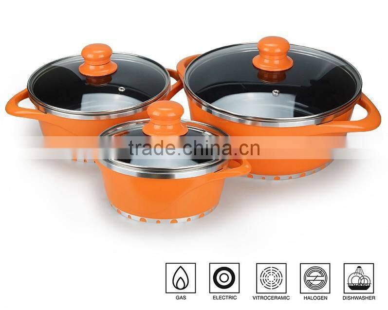 6 pcs DESSINI Die-casting Aluminum non-stick cookware sets