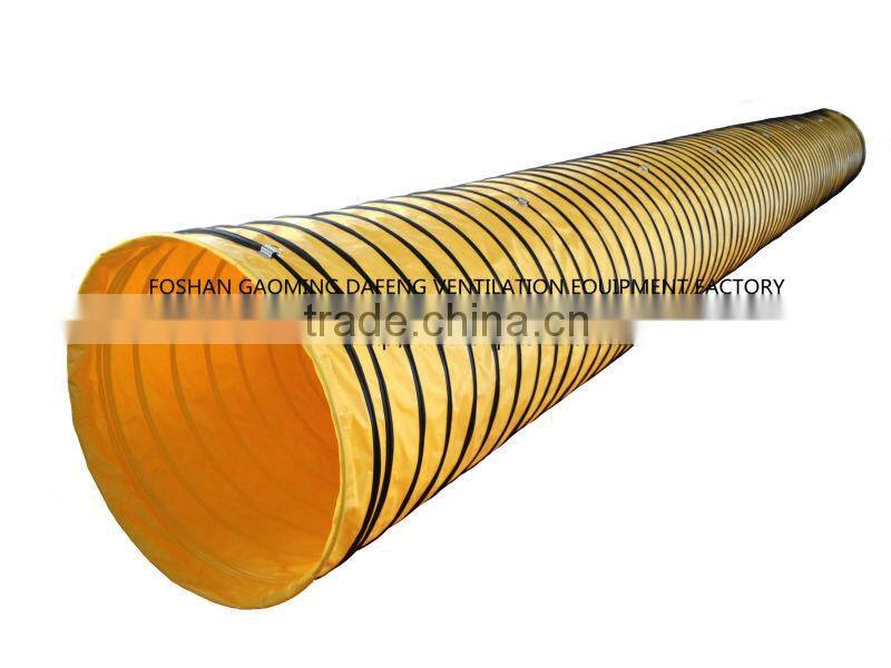 900mm Yellow helix spiral tunnel and coal mine ventilation fan air duct