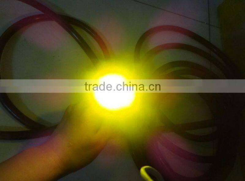 multi strand PMMA end glow fiber optic lighting cable with black PVC jacket