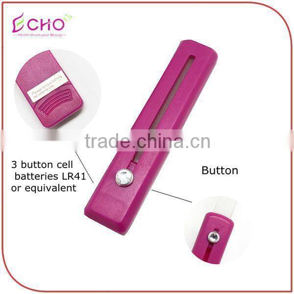 Hot Pink LED Light-up Glass Nail File