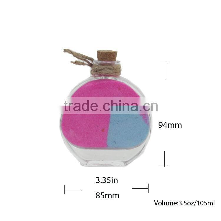 Clear Round Glass Bottle With Cork,Wishing Glass Bottles With Cork Stoppers